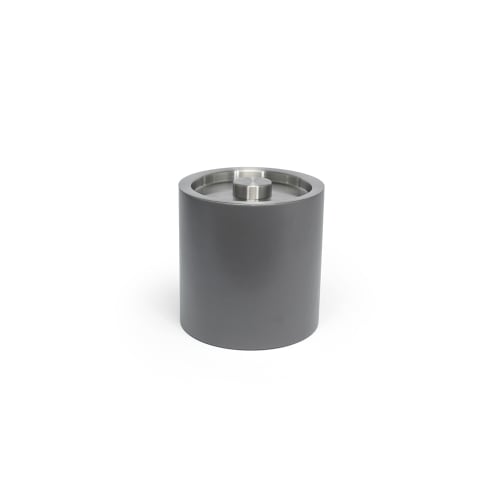 London Ice Bucket 3.5 Quart Round, Smoke with Brushed Stainless Lid